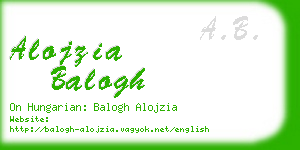 alojzia balogh business card